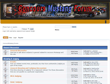 Tablet Screenshot of concoursmustang.com